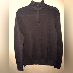 Croft & Barrow Men’s Brown Classic Fit Quarter Zip sz Lg